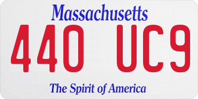 MA license plate 440UC9