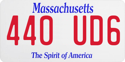 MA license plate 440UD6