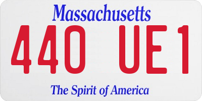 MA license plate 440UE1