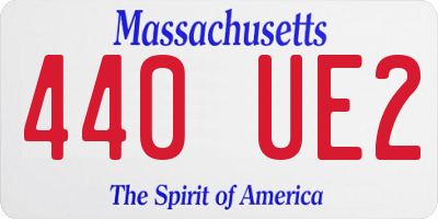 MA license plate 440UE2