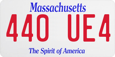 MA license plate 440UE4