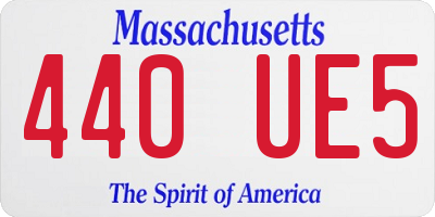 MA license plate 440UE5