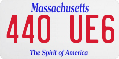 MA license plate 440UE6