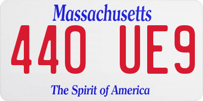 MA license plate 440UE9