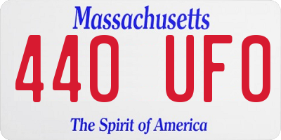 MA license plate 440UF0