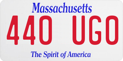 MA license plate 440UG0