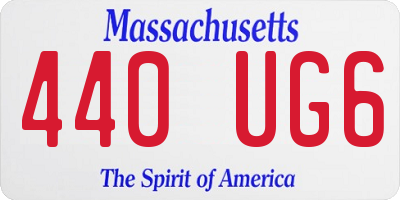 MA license plate 440UG6