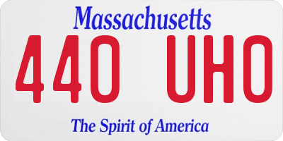 MA license plate 440UH0