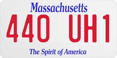 MA license plate 440UH1