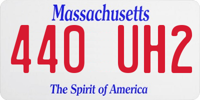 MA license plate 440UH2