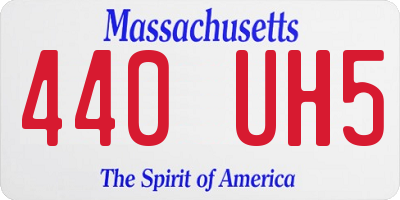 MA license plate 440UH5