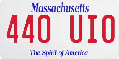 MA license plate 440UI0