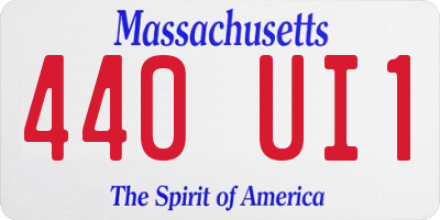 MA license plate 440UI1