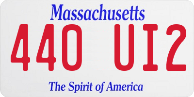 MA license plate 440UI2