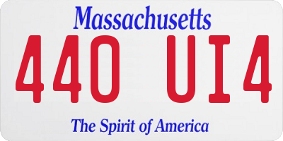 MA license plate 440UI4