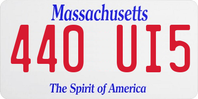 MA license plate 440UI5