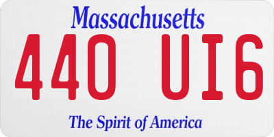 MA license plate 440UI6