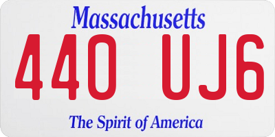 MA license plate 440UJ6