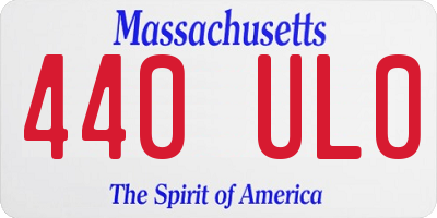 MA license plate 440UL0