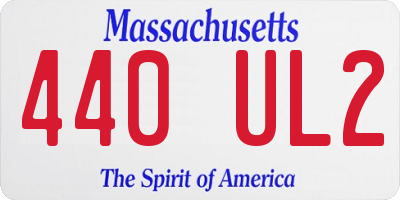 MA license plate 440UL2