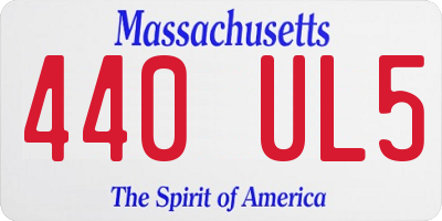 MA license plate 440UL5
