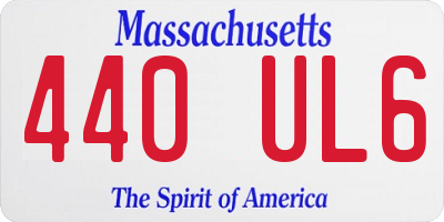 MA license plate 440UL6