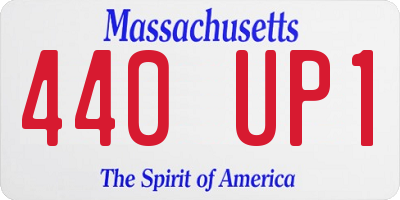 MA license plate 440UP1