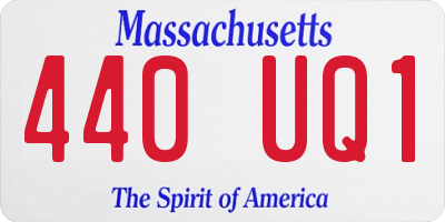 MA license plate 440UQ1