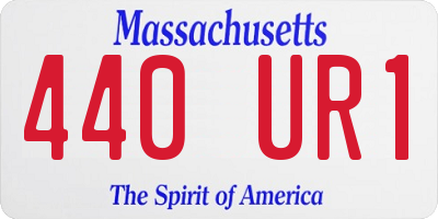 MA license plate 440UR1