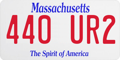 MA license plate 440UR2