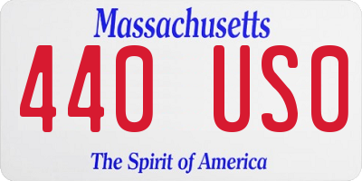 MA license plate 440US0
