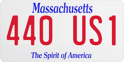 MA license plate 440US1