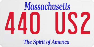 MA license plate 440US2