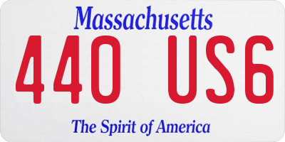 MA license plate 440US6