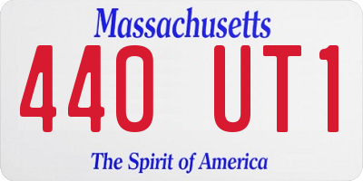 MA license plate 440UT1