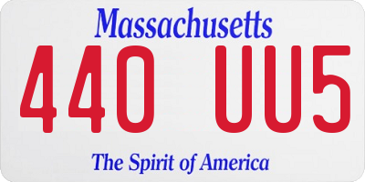 MA license plate 440UU5