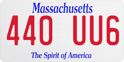 MA license plate 440UU6
