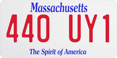 MA license plate 440UY1