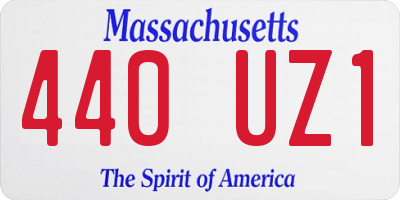 MA license plate 440UZ1
