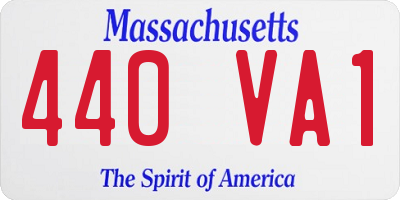 MA license plate 440VA1