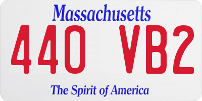 MA license plate 440VB2