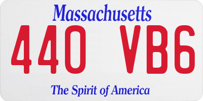 MA license plate 440VB6