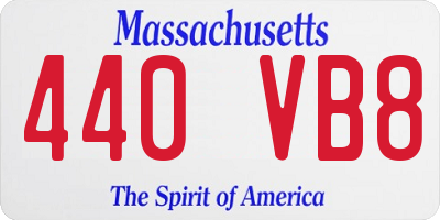 MA license plate 440VB8