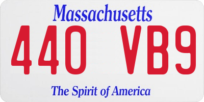MA license plate 440VB9