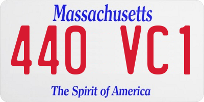 MA license plate 440VC1