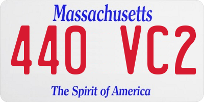 MA license plate 440VC2