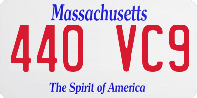 MA license plate 440VC9