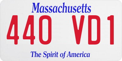 MA license plate 440VD1