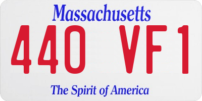 MA license plate 440VF1