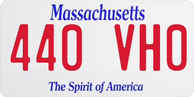 MA license plate 440VH0